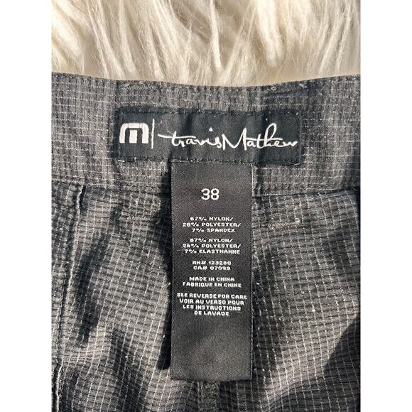 Travis Mathew Men's‎ Check Flat Front Chino Shorts Golf Outdoor Gray Size 38 - Picture 9 of 11